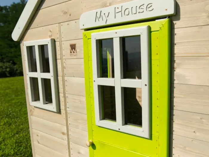 Casetta per Bambini da Esterno 120x120x155h cm in Legno Bamby Moda - immagine 3