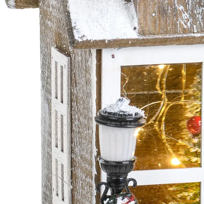 Casina con Luci H26 cm in Legno e Plastica - immagine 3