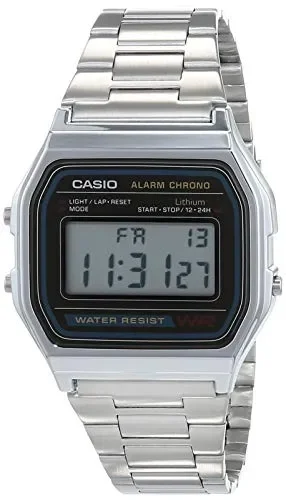 Casio A158WA – Orologio da polso, colore: Acciaio inossidabile
