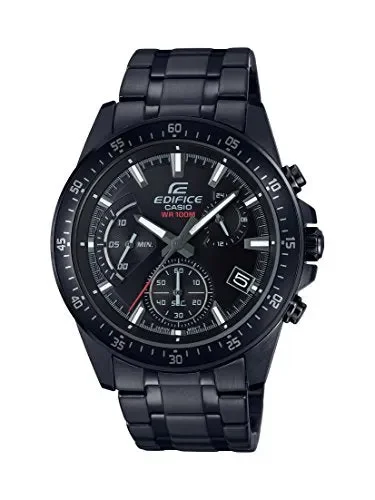 Casio EDIFICE Orologio, Robusta Cassa, 10 BAR, Nero, Uomo con Cinturino in…