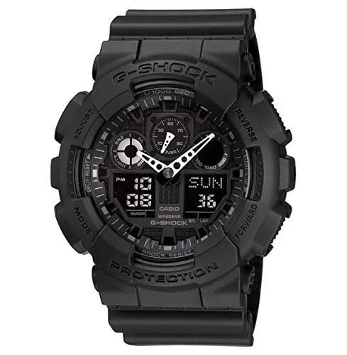 Casio G-SHOCK Orologio 20 BAR, Nero, Analogico – Digitale, Uomo, GA-100-1A1ER