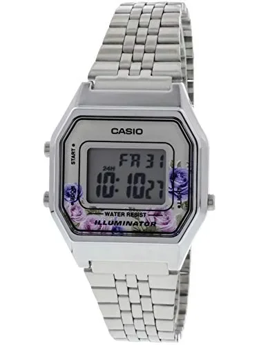 Casio Orologio Digitale Quarzo Donna con Cinturino in Acciaio Inox…