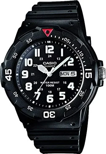 Casio Uomo Quartz Analogue Watch, Nero Taglia unica, Nero/Nero