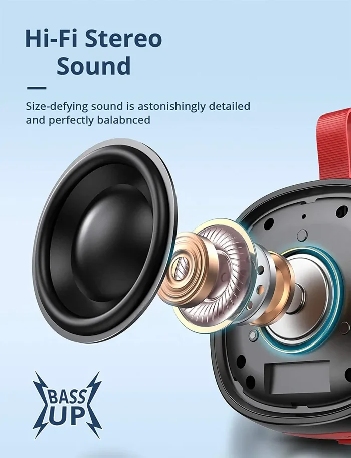 Cassa Bluetooth con Luce RGB, LENRUE Casse da Doccia Portatile con Impermeabile IPX7, 360° Stereo, Bassi Potente, 20 Ore di Riproduzione, Altoparlante True Wireless per Feste, Viaggi, Vasca, Bagno - immagine 3