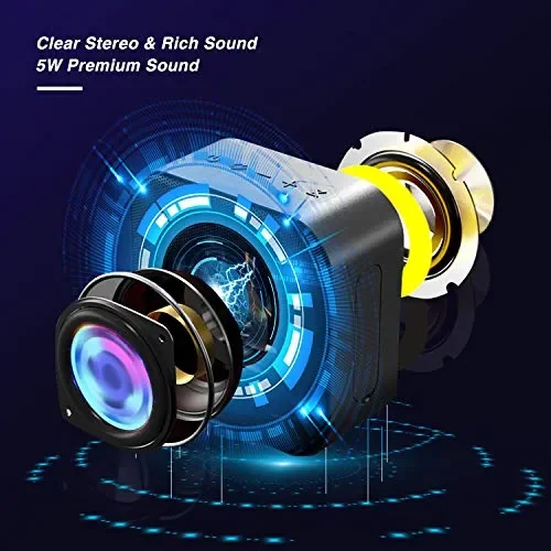 Cassa Bluetooth, COOCHEER Altoparlante Bluetooth Portatili con Luce per… - immagine 2