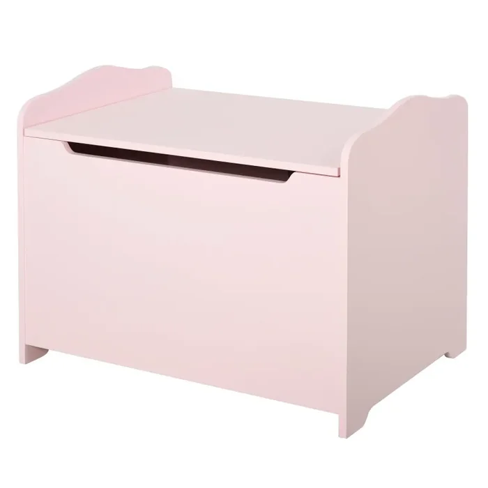 Cassapanca Baule Portagiochi 60x40x48 cm in MDF Rosa