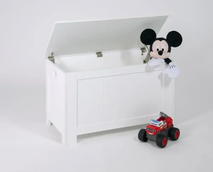 Cassapanca Baule Rettangolarein MDF 81x40x46,5 cm Fumer Valentina Bianca Saldi - immagine 2