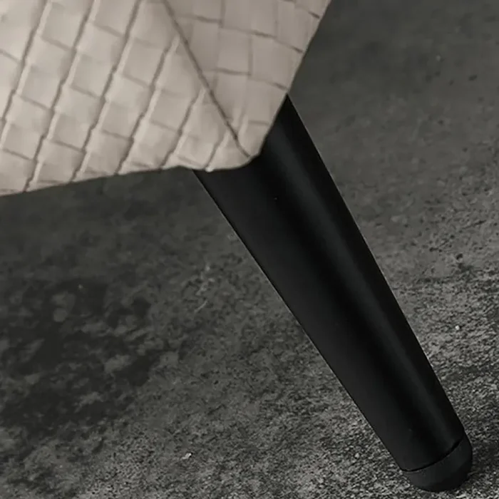 Cassapanca Contenitore Beige in Ecopelle Divano Piedini in Metallo 80x40x45cm - immagine 2