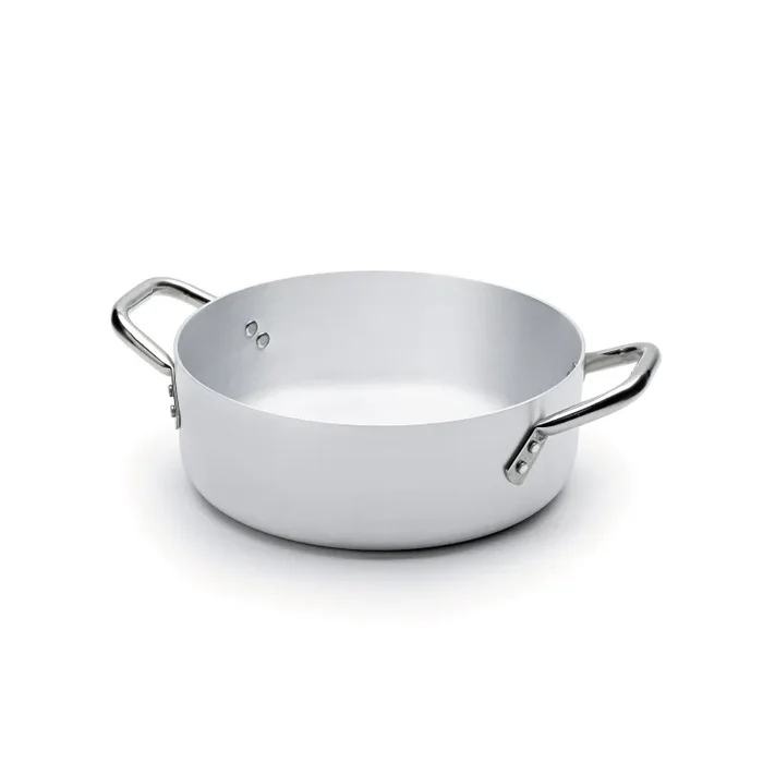 Casseruola bassa in alluminio 3mm – 2 maniglie