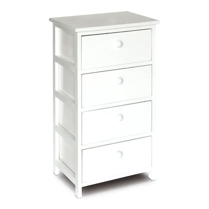Cassetiera con 4 Cassetti in Legno Paulownia Bianco Fadi Seconda Scelta Vendita online