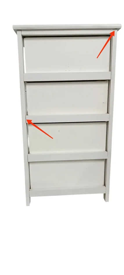 Cassetiera con 4 Cassetti in Legno Paulownia Bianco Fadi Seconda Scelta Vendita online - immagine 3