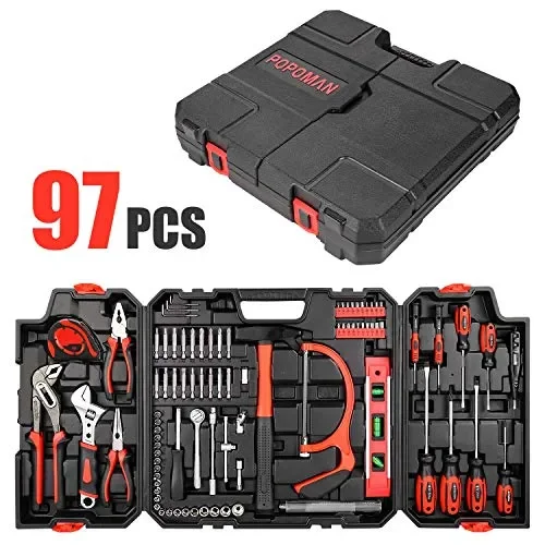 Cassetta Attrezzi Completa, POPOMAN 97 Pezzi Set di Attrezzi, da…