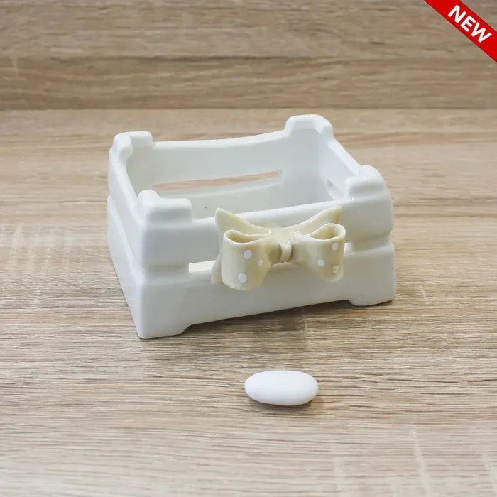 Cassetta con Fiocco Panna Vendita calda