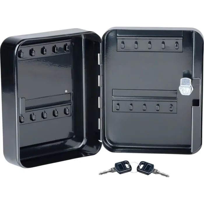 Cassetta Portachiavi Nera da Muro Serratura e Doppia Chiave 20 Ganci Ingresso Black & Decker Online - immagine 2