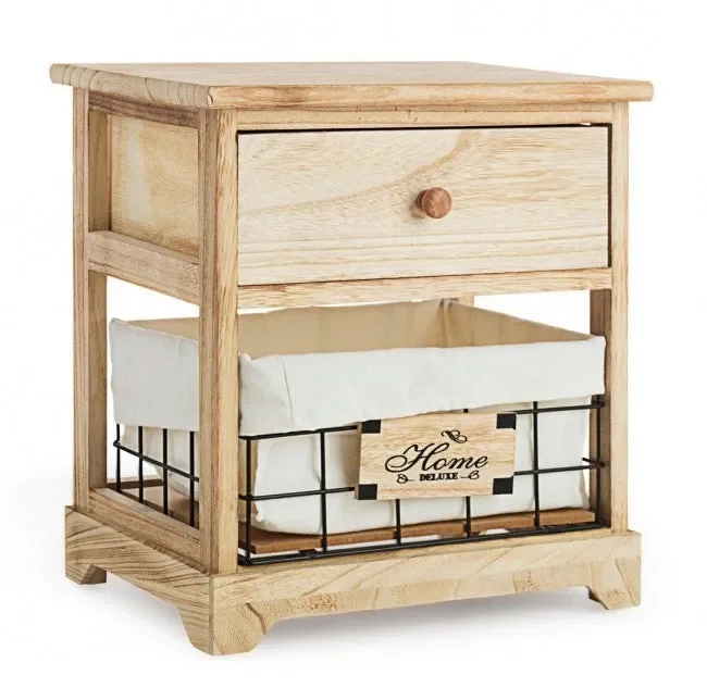 Cassettiera 2 Cassetti Home Deluxe 37×27 in Legno