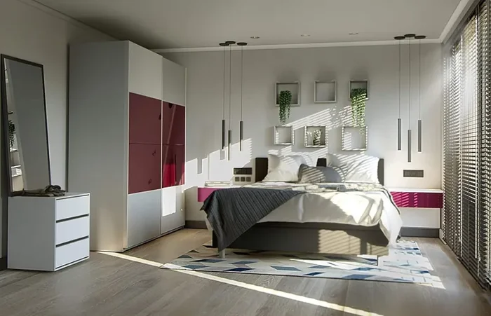 Cassettiera 3 Cassetti 60x44x57 cm per Armabio Guardaroba Bianca - immagine 2