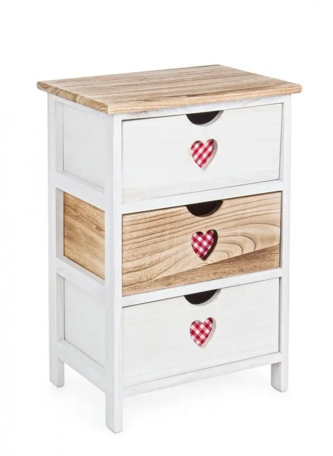 Cassettiera 3 Cassetti Chalet 40×29 in Legno