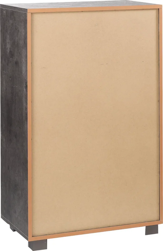 Cassettiera 4+2 Cassetti 70x112x41 cm Ossido Nero/Cemento - immagine 2