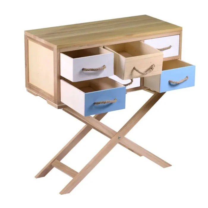 Cassettiera 6 Cassetti 67x30xh30/72 cm in Legno - immagine 3