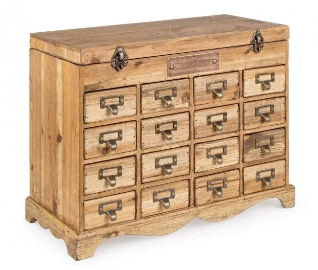 Cassettiera Appoggio 16 Cassetti Sixtem in Legno