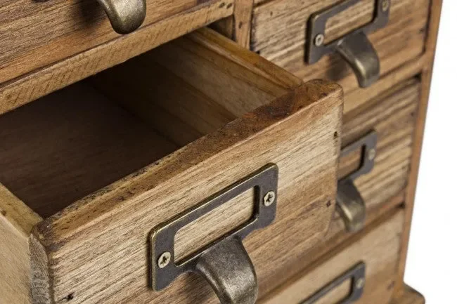 Cassettiera Appoggio 16 Cassetti Sixtem in Legno - immagine 3