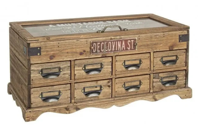 Cassettiera Appoggio 8 Cassetti Sixtem in Legno