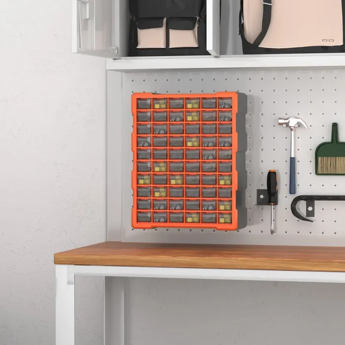 Cassettiera Box per Accessori Minuteria Arancione 38x16x47.5 cm - immagine 2