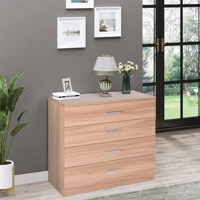 Cassettiera con 4 Cassetti in Legno 72×33.5×67 cm - immagine 2