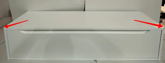 Cassettiera con Ruote 1 Cassetto 120x45x32 cm in Legno TFT Belsk Bianco Opaco Seconda Scelta - immagine 3