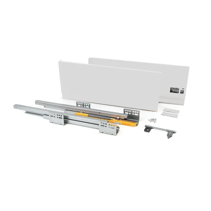 Cassetto Esterno Concept 30 Kg H185 mm P 500 Verniciato Bianco Acciaio Emuca