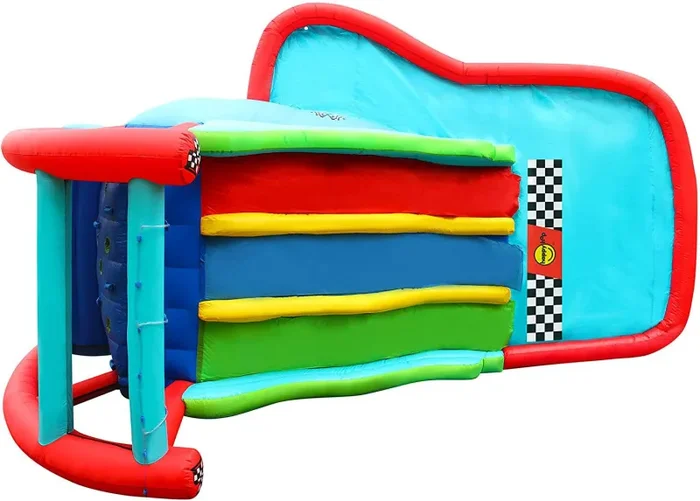 Castello Giostra Gonfiabile Acquatico Triple Racing Thunder con Pompa Happy Hop - immagine 3