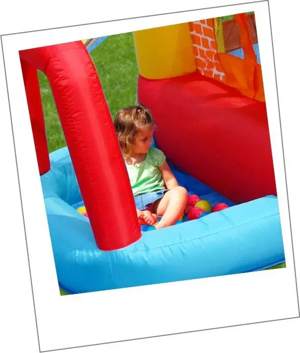 Castello Giostra Gonfiabile con Pompa Happy Hop 4 in 1 - immagine 2