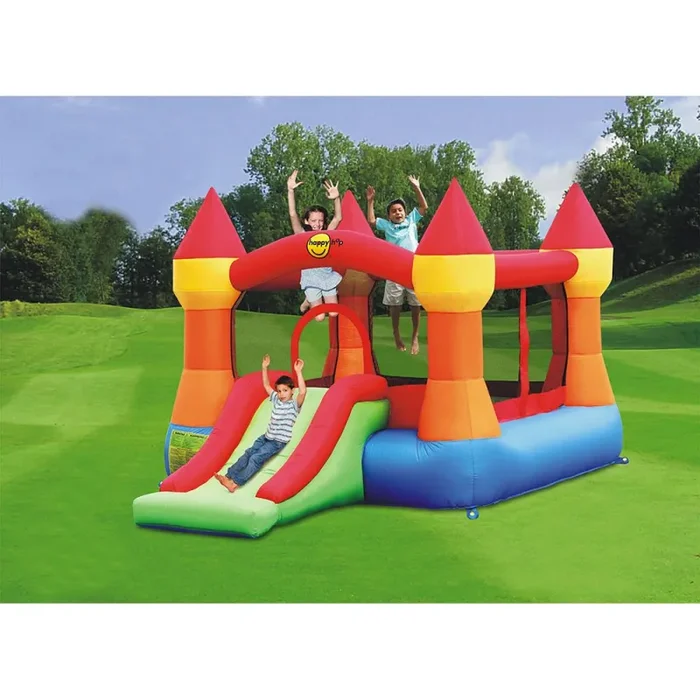 Castello Giostra Gonfiabile con Scivolo e Pompa Inclusa Happy Hop - immagine 2