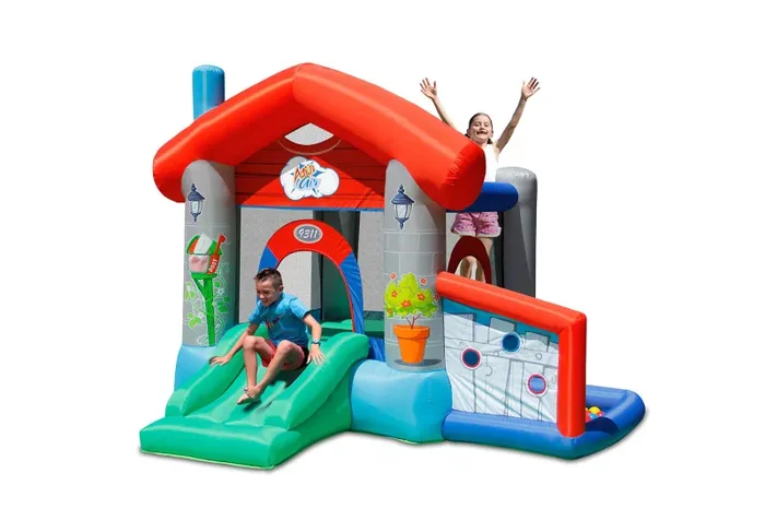 Castello Gonfiabile per Bambini Little Village 300x280x215 cm Portata Massima 135 kg