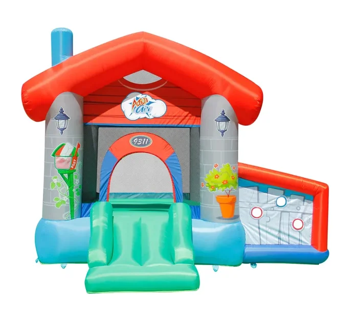 Castello Gonfiabile per Bambini Little Village 300x280x215 cm Portata Massima 135 kg - immagine 2