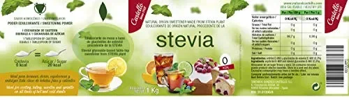 Castelló Since 1907 Dolcificante Stevia + Eritritolo 1:1 – Barattolo da 1 kg Online ora - immagine 3