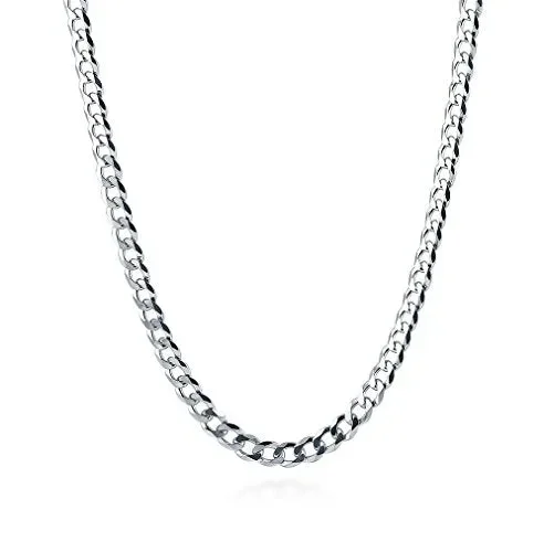 Catena barbazzale in argento sterling 925 spessa 2 mm e lunga 40cm; 45cm;…