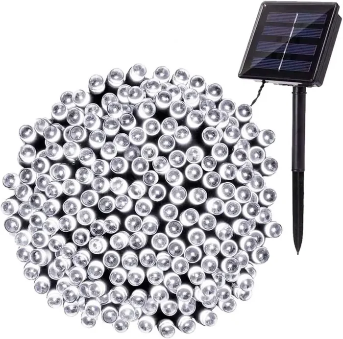 Catena Luminosa Esterno Solare, BrizLabs 22M 200 LED Luci Natale da Esterni Impermeabile 8 Modalità Luci Stringa Solari con Memoria per Giardino, Natale, Balcone, Patio, Bianco Caldo