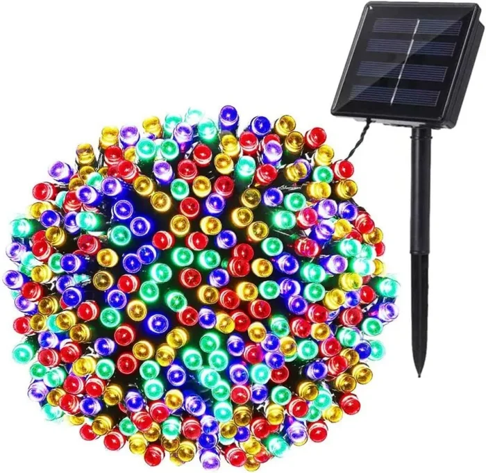 Catena Luminosa Esterno Solare, BrizLabs 22M 200 LED Luci Natale da Esterni Impermeabile 8 Modalità Luci Stringa Solari con Memoria per Giardino, Natale, Balcone, Patio, Bianco Caldo - immagine 3