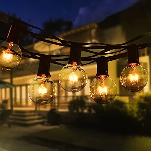 Catena Luminosa Esterno, TOGAVE 11M Catena Luci Esterni con 30+5 G40 Lampadina Ghirlanda Luci IP44 Impermeabile Filo Lampadine Esterno Decorazione per Giardino,Matrimonio,Festa – Bianco Caldo