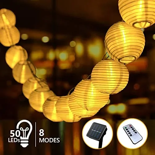 Catena Luminosa Solare, QXMCOV Lanterne da Esterno LED 9.3Metri Bianco Caldo In saldo