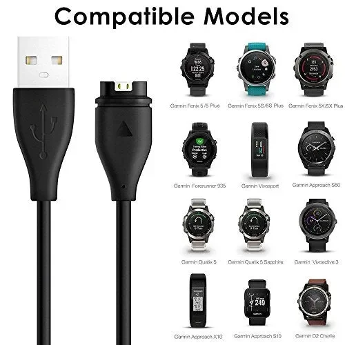 CAVN 2 pz Caricabatterie per Garmin 2-Pezzi Vivoactive 3 Cavi - immagine 2