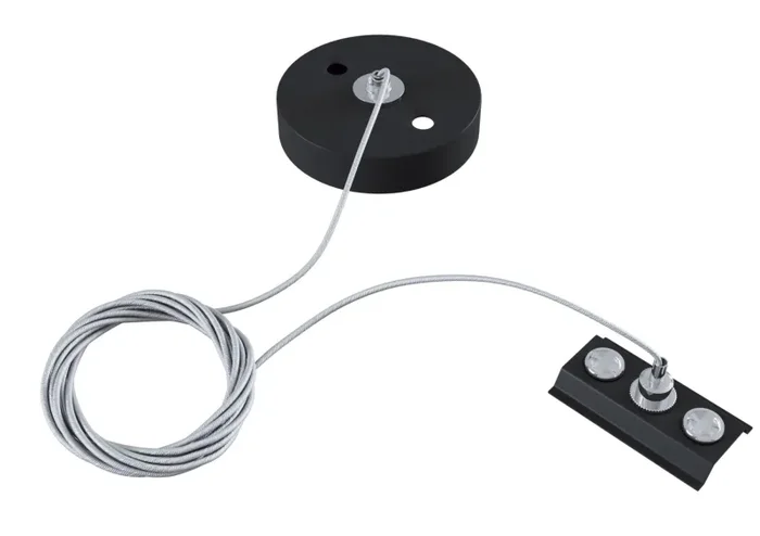 Cavo di Sospensione per Sistema Illuminazione a Binario Monofase Nero Vendita calda online