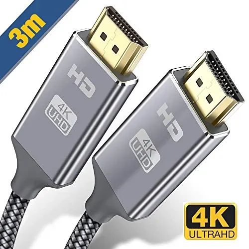 Cavo HDMI 4k Ultra HD [3m],Cavo 2.0 alta velocità Supporta Ethernet 3m