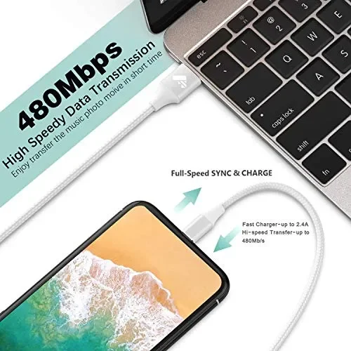 Cavo USB C 2Pezzi 2M Tipo C Nylon Intrecciato Carica… - immagine 2