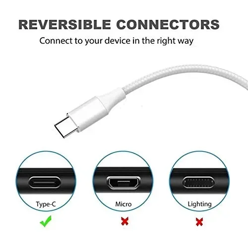 Cavo USB C 2Pezzi 2M Tipo C Nylon Intrecciato Carica… - immagine 3