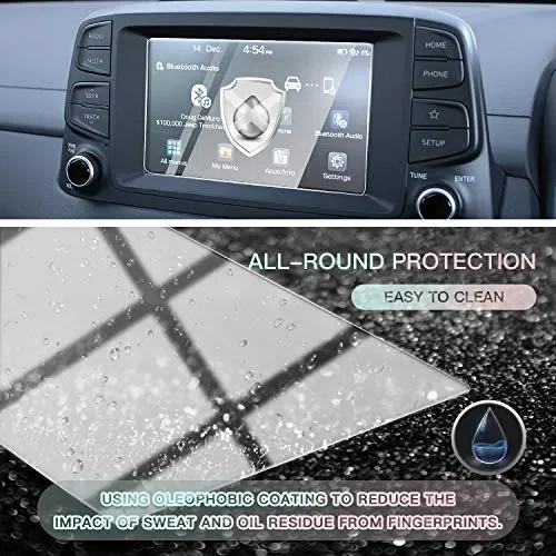 CDEFG per Hyundai Kona 2018 2019 Car Navigation Glass Pellicola 7 Inches - immagine 2