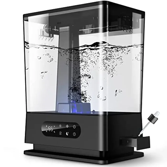 CEFNOON Umidificatore Ambiente Casa, 6L Umidificatore Ultrasuoni Bambini Silenzioso, Nebbia Fredda con Scatola Aroma, 24 Ore Timer, 3 Regolabile Modalità Nebbia, Auto-Spegnimento, Modalità Sleep