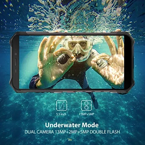 Cellulare Antiurto, Ulefone Armor X5 Rugged smartphone 4G X5, Nero - immagine 3