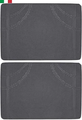 Cenni 32852 Set 2 Tappetini Auto in Gomma Rettangolari 52 x 37, Salva…